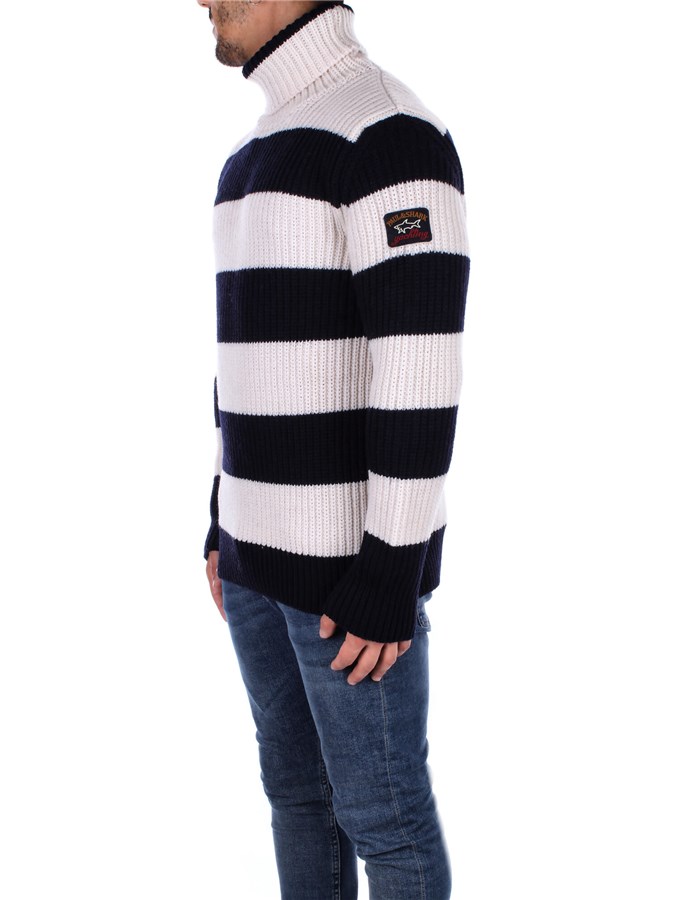 PAUL & SHARK High Neck  White black