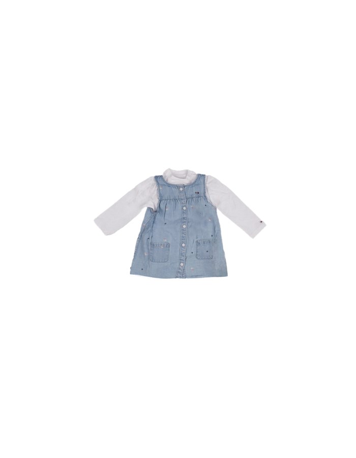 TOMMY HILFIGER Body skirt dungarees Light blue white