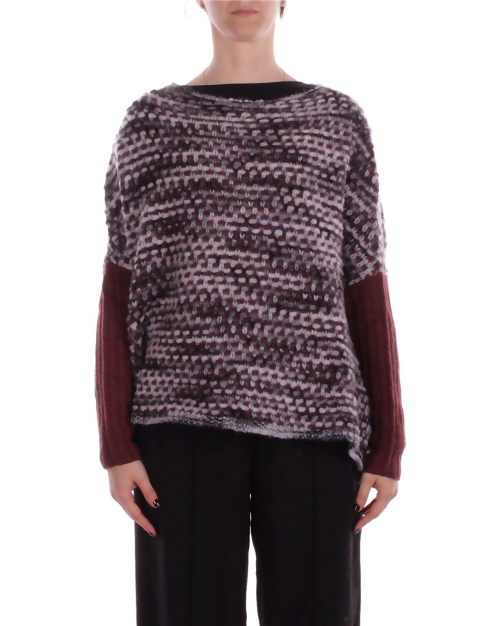 MANILA GRACE Girocollo Burgundi