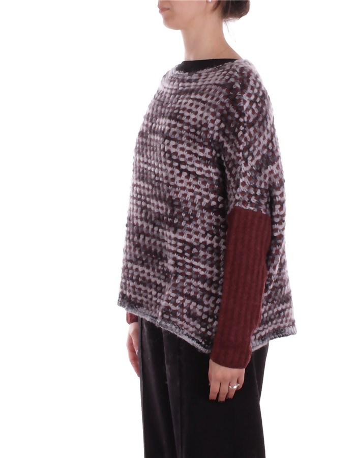 MANILA GRACE Girocollo Burgundi