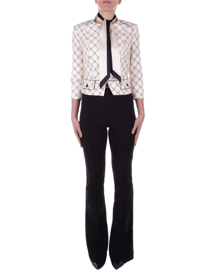 ELISABETTA FRANCHI Short jackets Black butter