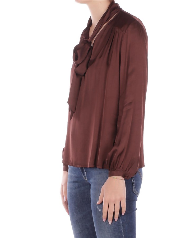 MANILA GRACE Bluse Brown