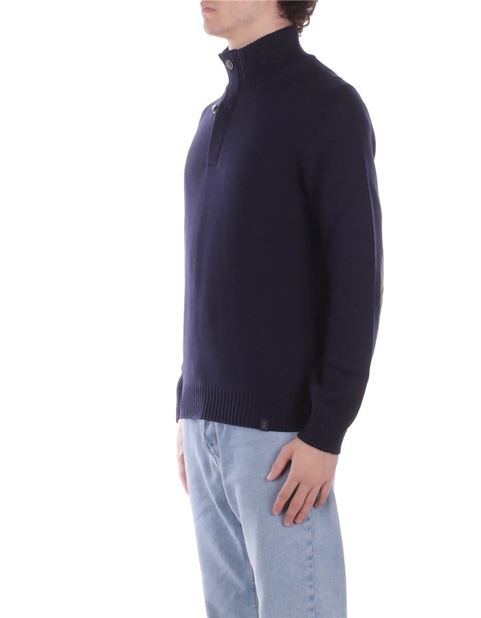 FAY Collo Alto Blu denim