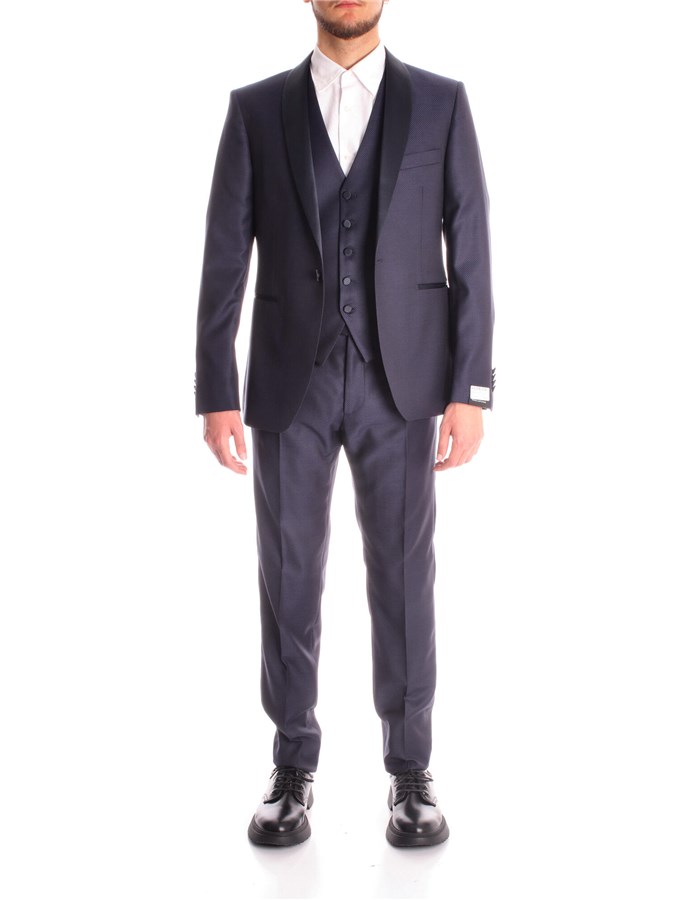 TAGLIATORE Single-breasted suits Marine