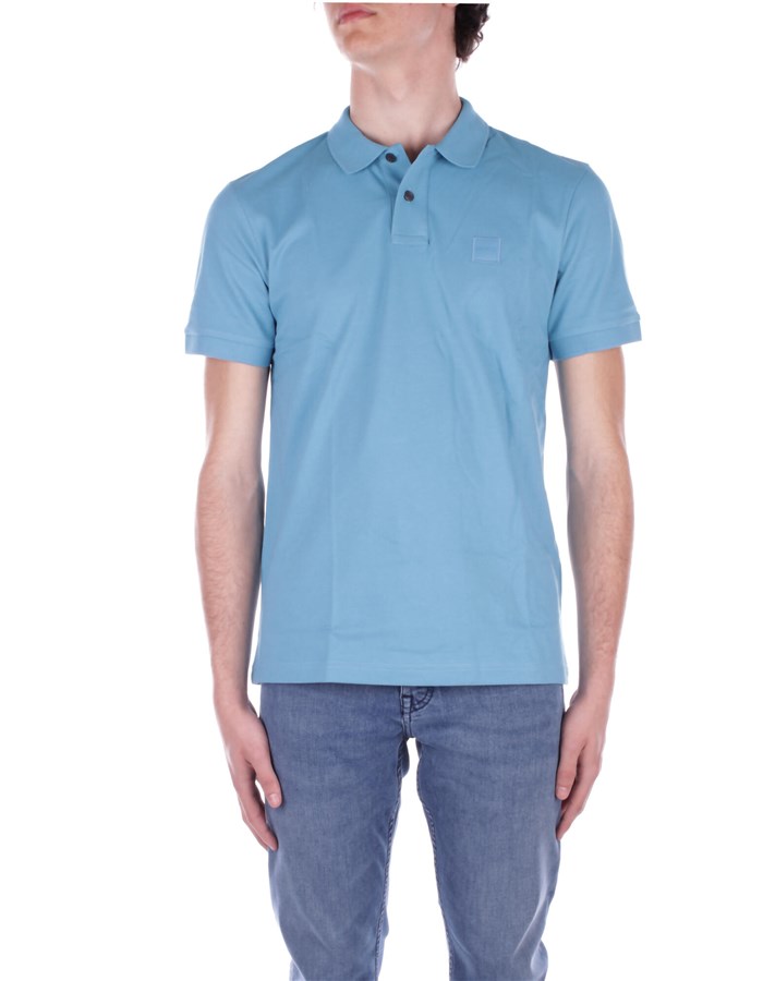 BOSS Polo Maniche Corte 50507803 Blu chiaro