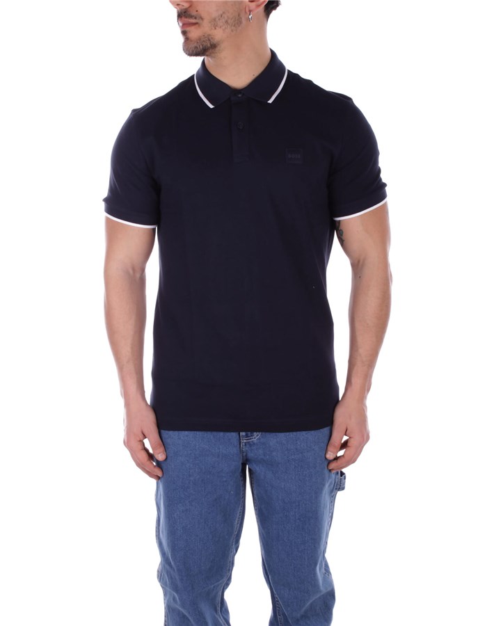 BOSS Short sleeves Dark blue