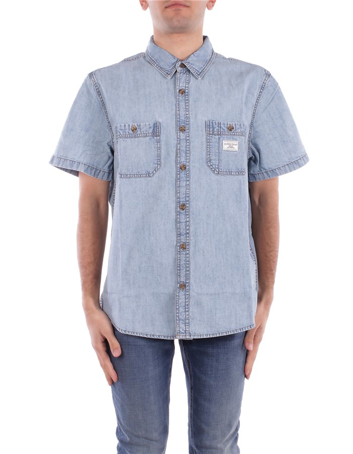 GUESS Short sleeve shirts Denim