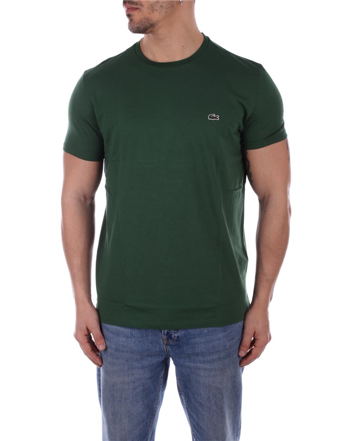 LACOSTE T-shirt Manica Corta TH6709 Green