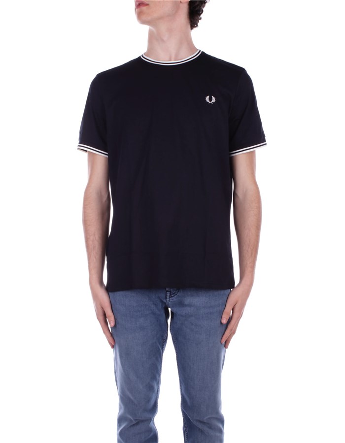 FRED PERRY Manica Corta Navy