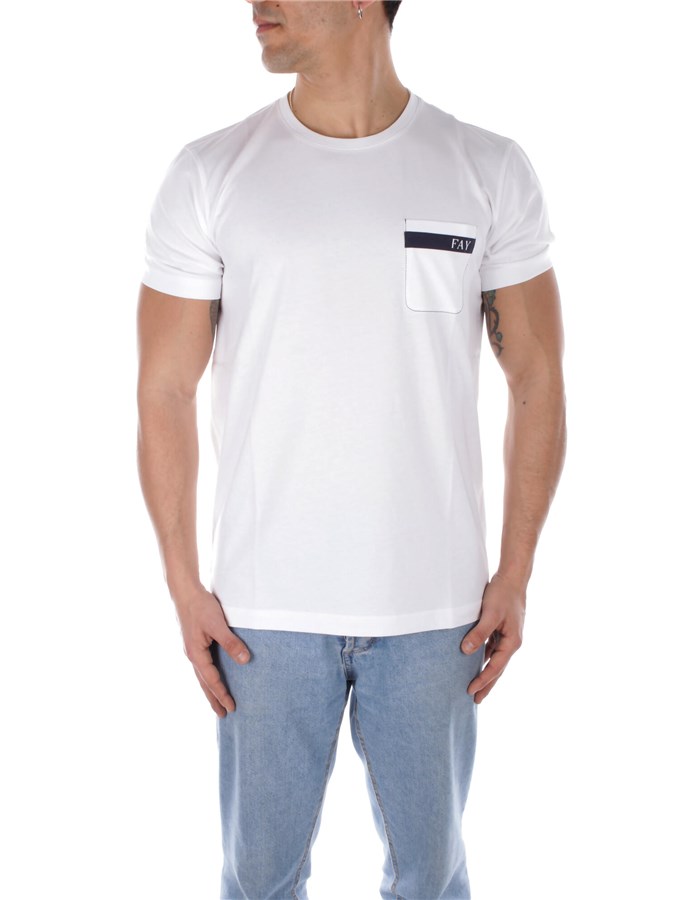 FAY T-shirt Short sleeve Men NPMB3481280UCXB 0 